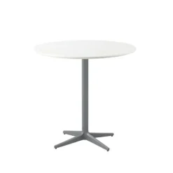 Table de café Drop Ø80 cm, White-light grey