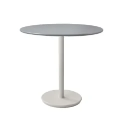 Table de café Go Ø80 cm, Light grey-white