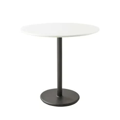 Table de café Go Ø80 cm, White-lava grey