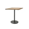 Table de café Go teak 72x72 cm, Pied Lava grey