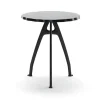 Table de café Odd, Noir, support laqué noir, bord ondulé