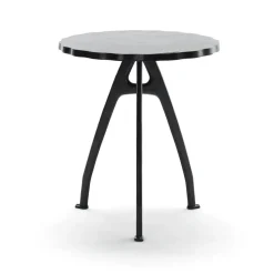 Table de café Odd, Noir, support laqué noir, bord ondulé