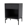 Table de chevet Dream, anthracite 04, pieds noirs laqués