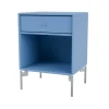 Table de chevet Dream, azure 154, pieds chromés