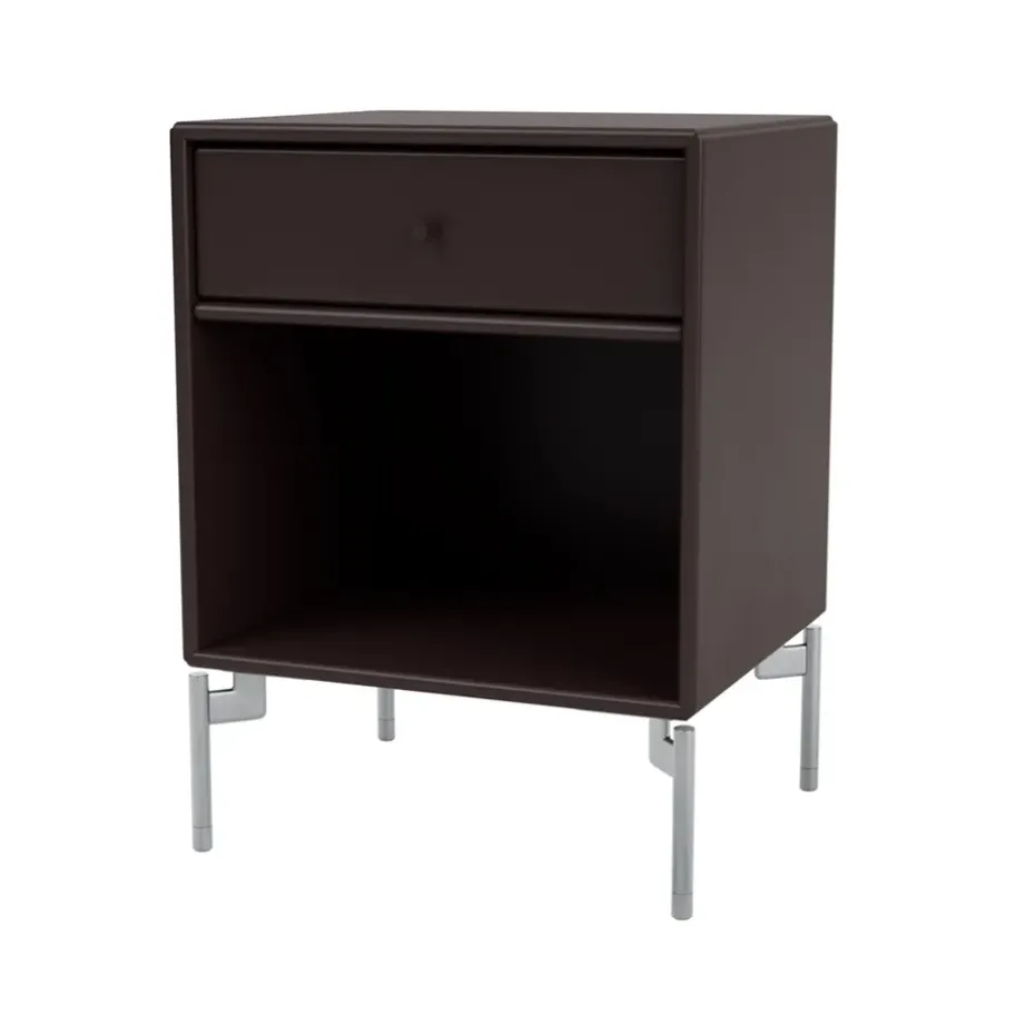 Table de chevet Dream, balsamic 160, pieds chromés