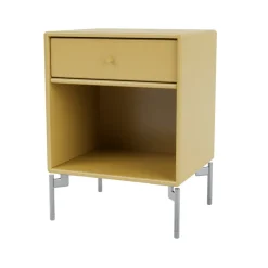 Table de chevet Dream, cumin 157, pieds chromés