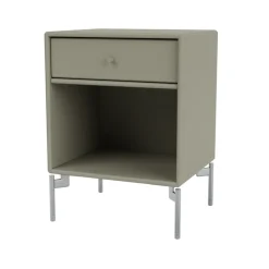 Table de chevet Dream, fennel 144, pieds chromés