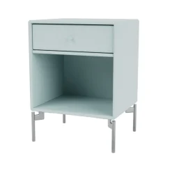 Table de chevet Dream, flint 148, pieds chromés