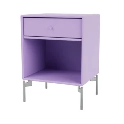 Table de chevet Dream, iris 164, pieds chromés