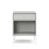 Table de chevet Dream, nordic 09 avec tiroir pieds blancs
