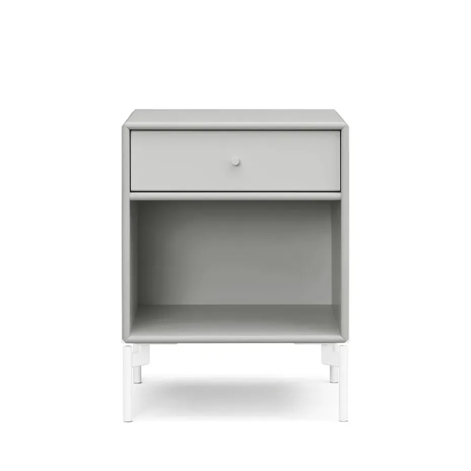 Table de chevet Dream, nordic 09 avec tiroir pieds blancs
