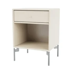 Table de chevet Dream, oat 158, pieds chromés