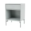 Table de chevet Dream, oyster 156, pieds chromés