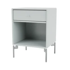 Table de chevet Dream, oyster 156, pieds chromés