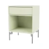 Table de chevet Dream, pomelo 140, pieds chromés