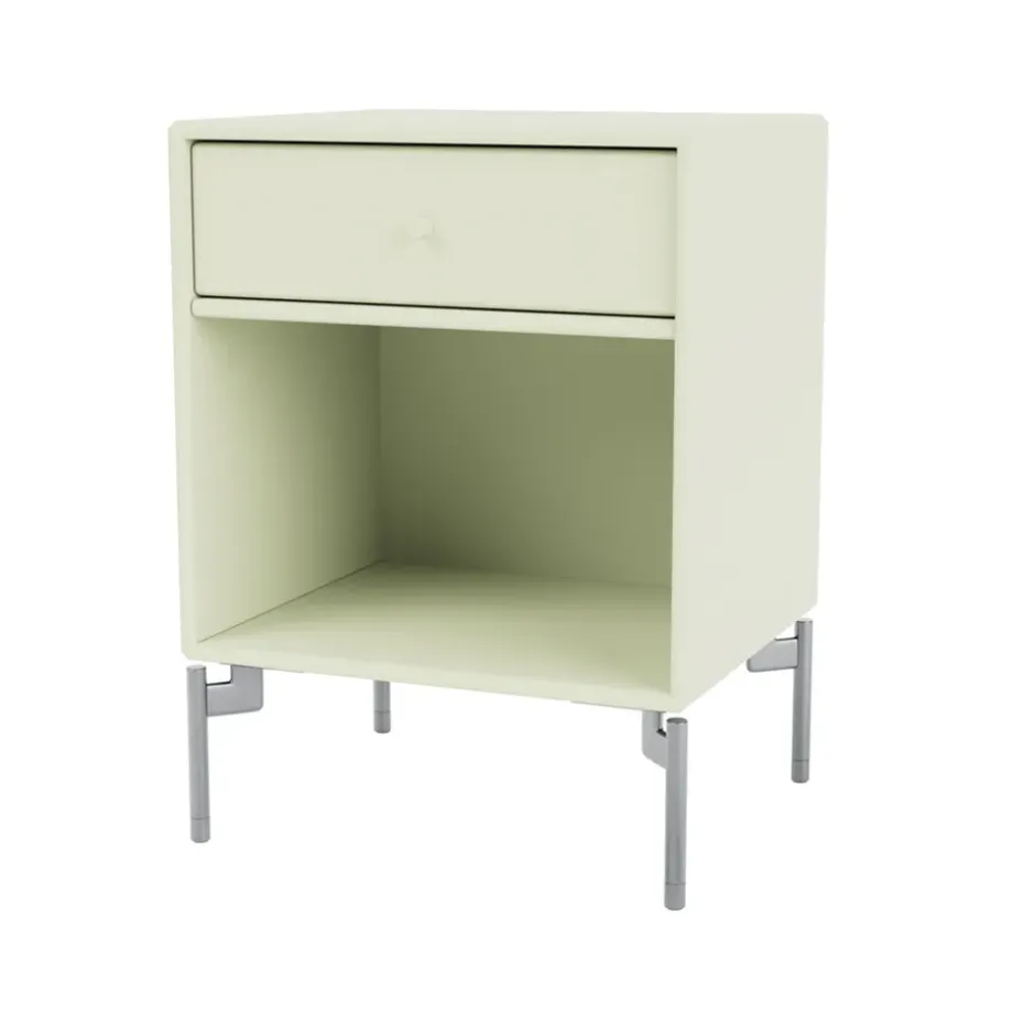 Table de chevet Dream, pomelo 140, pieds chromés