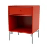 Table de chevet Dream, rosehip 145, pieds chromés