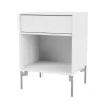 Table de chevet Dream, snow 38, pieds chromés