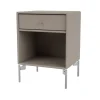 Table de chevet Dream, truffle 141, pieds chromés