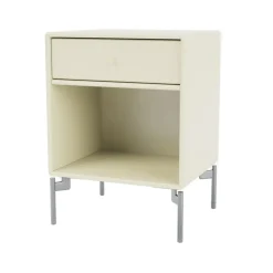 Table de chevet Dream, vanilla 150, pieds chromés