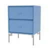 Table de chevet Drift, azure 154, pieds chromés cm