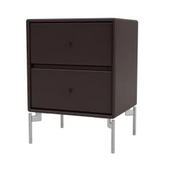 Table de chevet Drift, balsamic 160, pieds chromés cm