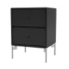 Table de chevet Drift, black 05, pieds chromés cm