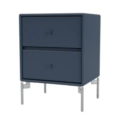 Table de chevet Drift, juniper 138, pieds chromés cm