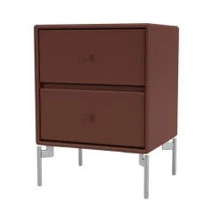 Table de chevet Drift, masala 155, pieds chromés cm