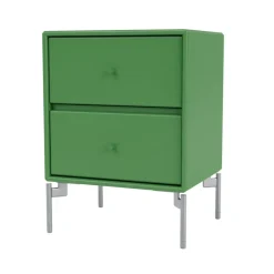 Table de chevet Drift, parsley 152, pieds chromés cm