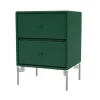 Table de chevet Drift, pine 136, pieds chromés cm