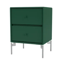 Table de chevet Drift, pine 136, pieds chromés cm
