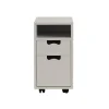 Table de chevet Snö G3, light grey, roues noires