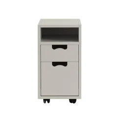Table de chevet Snö G3, light grey, roues noires