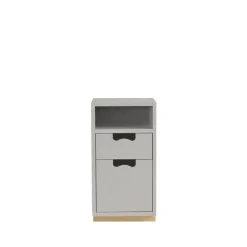 Table de chevet Snö G3, light grey, base en bouleau