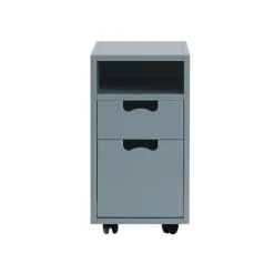 Table de chevet Snö G3, nordic blue, roues noires