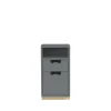 Table de chevet Snö G3, storm grey, base en bouleau