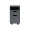 Table de chevet Snö G3, storm grey, roues noires