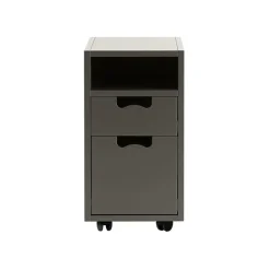 Table de chevet Snö G3, taupe, roues noires
