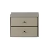 Table de chevet Volt suspendue, Beige-noir