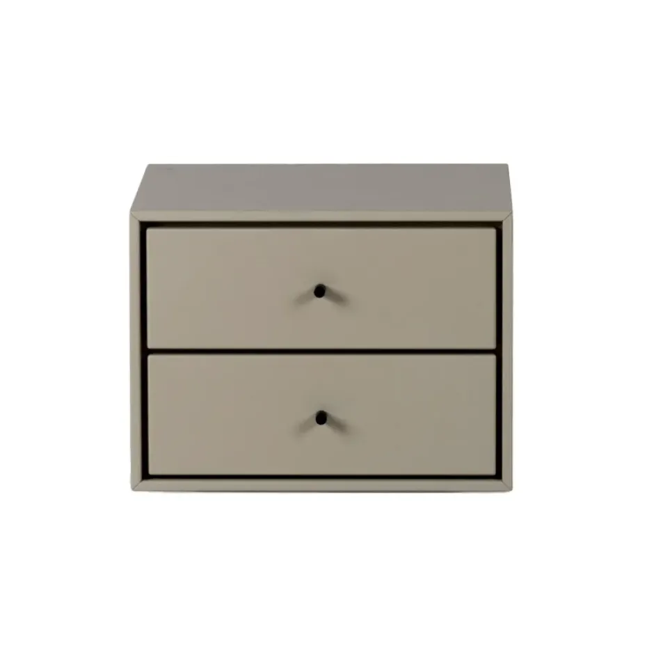 Table de chevet Volt suspendue, Beige-noir