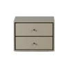 Table de chevet Volt suspendue, Beige-acier inoxydable