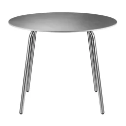Table de jardin M21 Teglgård Ø90 cm, Stone-stainless steel