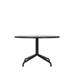 Table de salon Harbour Column, oak black, structure en acier noir