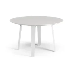 Table Divido Ø120 cm, Frêne laminé blanc
