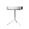 Table Drum, Vernis blanc-h.46cm-structure blanche
