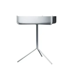 Table Drum, Vernis blanc-h.46cm-structure blanche