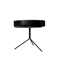 Table Drum, Vernis noir-h.36cm-structure noire