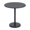 Table en acier Linear Ø70 cm, Black