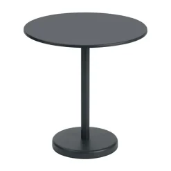 Table en acier Linear Ø70 cm, Black
